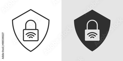 Smart Security Icon representing intelligent protection systems, AI powered surveillance, real time monitoring, and advanced digital security solutions.