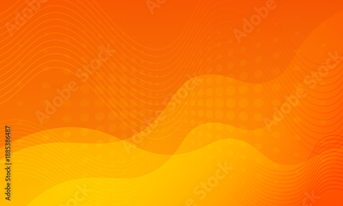 Bright Yellow Abstract Background With Wavy Patterns and Dotted Gradients. vector illustration