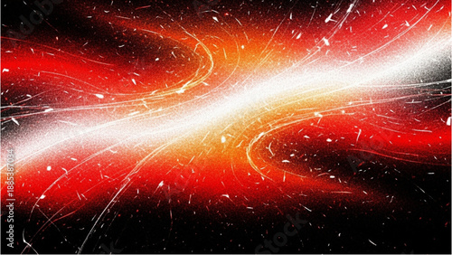 Vibrant Cosmic Explosion with Swirling Energy and Streaks of Light in Deep Space from a Distant Viewpoint