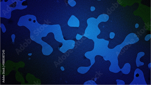 Abstract blue liquid splashes on dark background, viewed from above, showcasing fluid dynamics and vibrant colors in a close-up shot