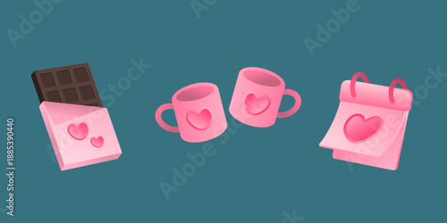 valentine gift illustration packs