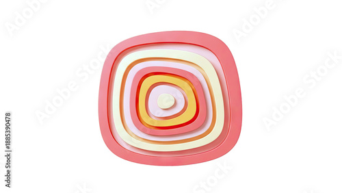 Abstract Layered Circles with Warm Tones