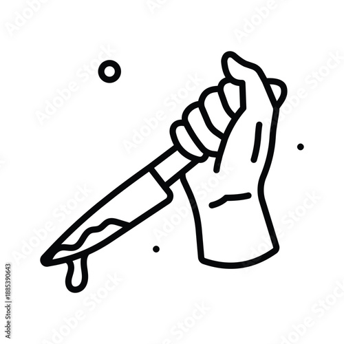 Get this creatively designed amazing line icon of violence