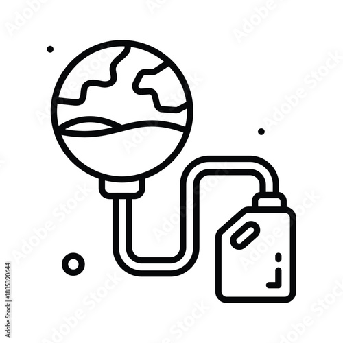 Get a glimpse of this modern line icon of resource depletion