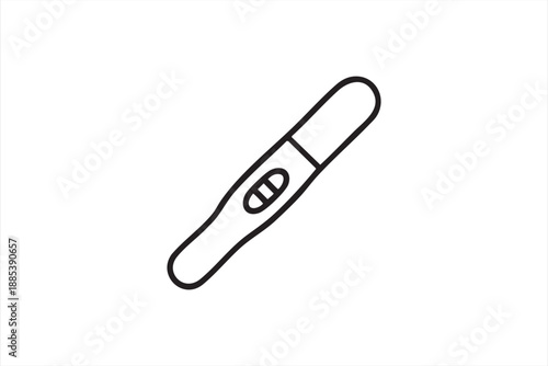 Medical Pregnancy Test Illustration with Positive Indicator