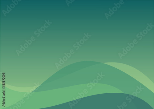 Modern abstract wave background with layered green curves, suitable for business, presentation, website, and creative design use.