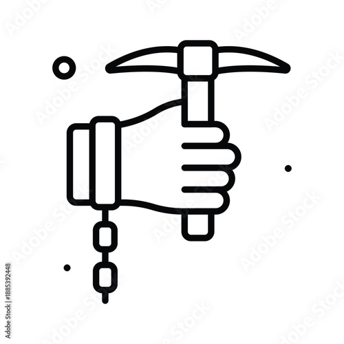 A customizable line icon of forced labour in trendy style