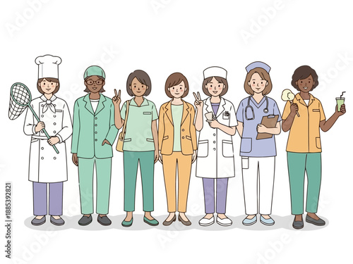 Diverse group of people holding light bulbs