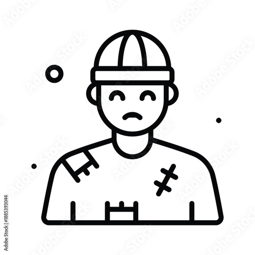 Homeless icon highlighting lack of shelter and social support