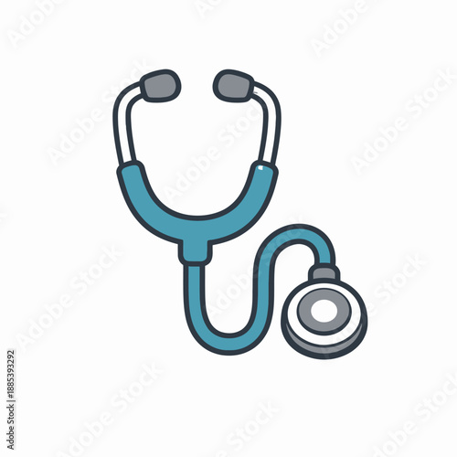 Stethoscope medical equipment illustration isolated on white background.