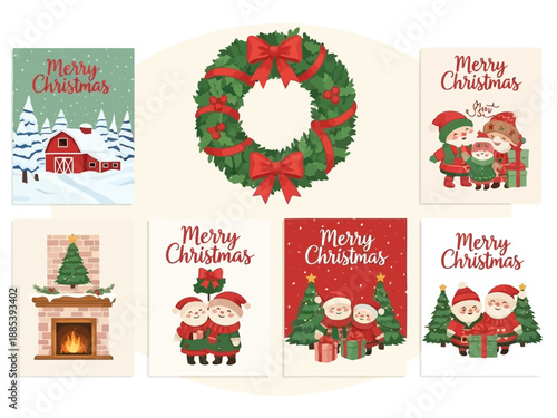 Diverse group of cartoon people with different hairstyles and expressions