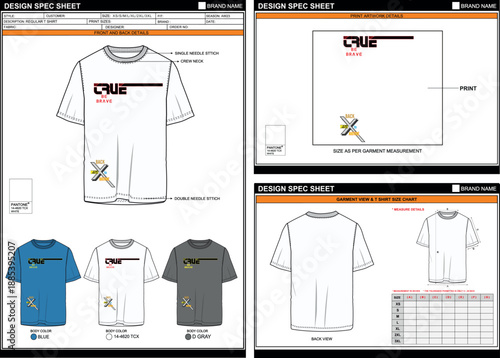 TRUE PRINT ON HOODIE FLAT SKETCH FASHION TEMPLATE TECHNICAL ILLUSTRATION