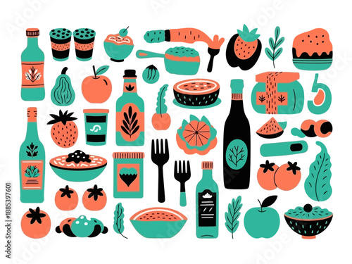 Assorted homemade jam jars with labels on for culinary delights