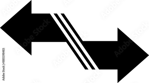 Minimalist double arrow with lines
