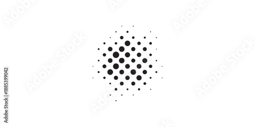 Abstract Halftone Dot Pattern with Gradual Density Change.