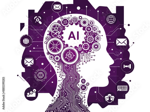 Woman looking at her reflection in a mirror and touching her hair