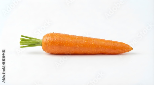 Fresh carrots on a white background