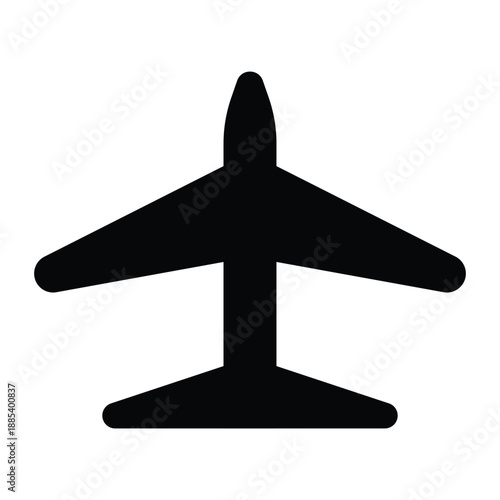 Airplane mode silhouette. air travel and flight transportation. device setting linear icon. vector icon