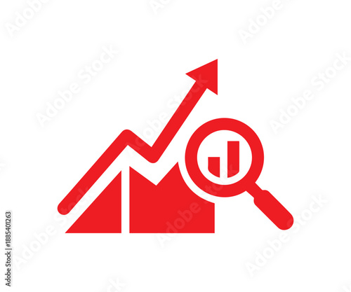 Analytics & Growth Icon for Business Performance and UI Design