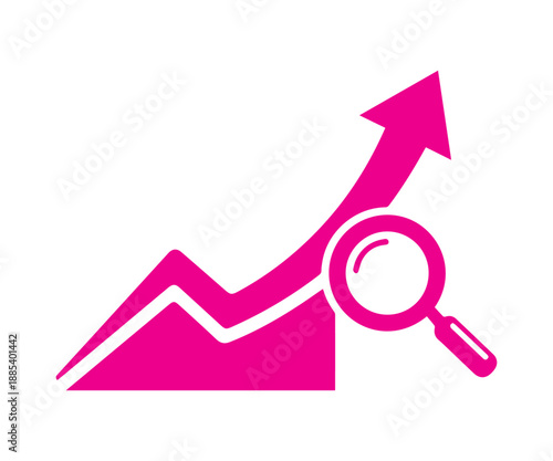 Analytics & Growth Icon for Business Performance and UI Design