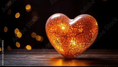 Glowing Heart - A Symbol of Love and Warmth in the Dark.