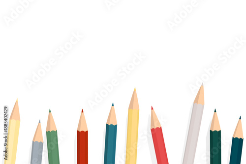 Back to School Concept with Colorful Pencils