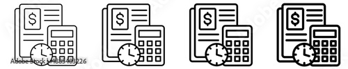 Cost Estimation Tool  Icon Set Different Style Collection
