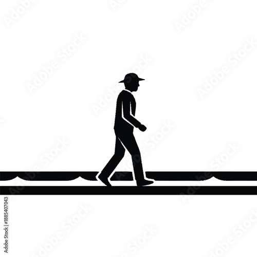 Man Walking Silhouette Walking Man Person Walking.