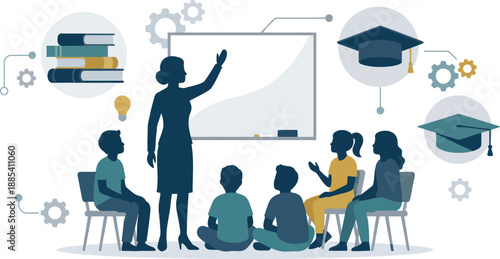 Modern Education Training Illustration
