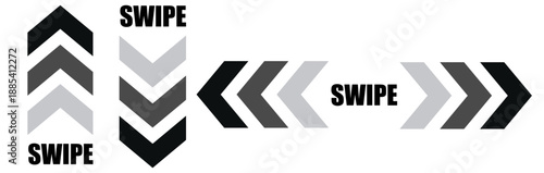 Swipe arrow icon for social media stories isolted vector element.