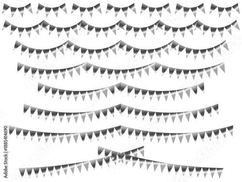 ガーランド三角、曲線、ライン、2銀