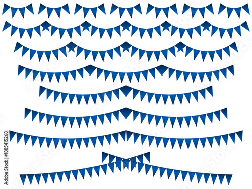 ガーランド三角、曲線、ライン、m15青