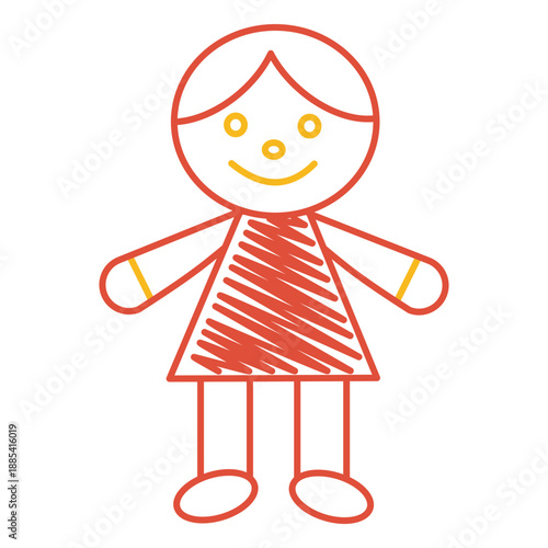 Scribble Girl Doll Toy
