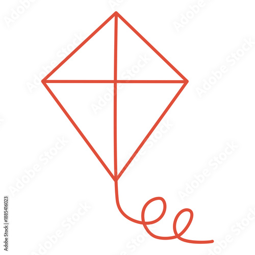 Kite Toy Line Drawing