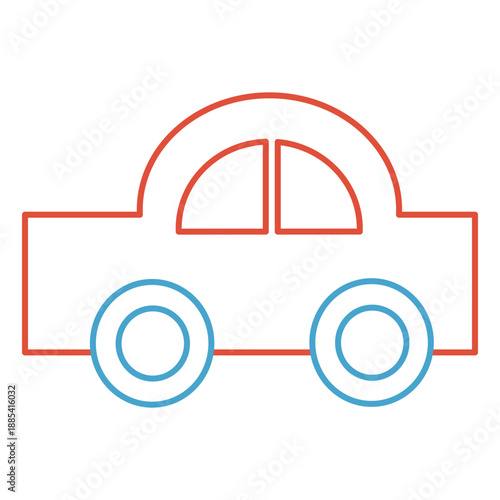 Toy Car Line Drawing