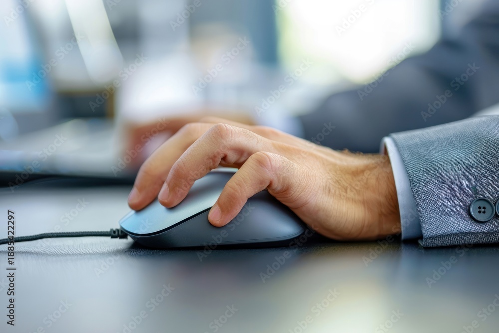 Fototapeta premium Click computer office mouse.