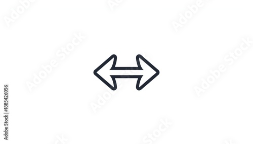 Free Download A simple black arrow icon pointing in two directions on a white background - GFXLoad