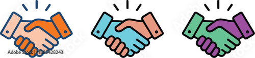 Handshake vector illustration for business agreement concept