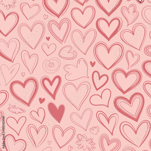 Love heart pattern romantic design background