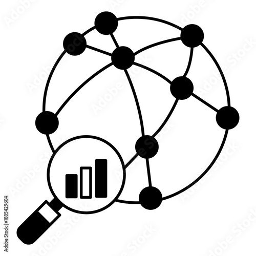 Network Analytics Vector Icon System Diagnostics Connectivity Tracking Analysis
