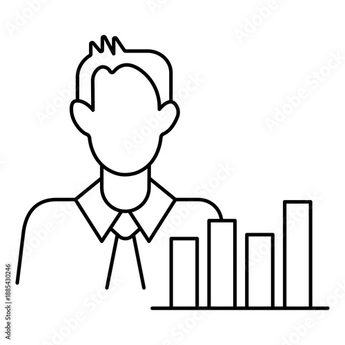 Vector Icon Representing Business Analytics Performance Metrics