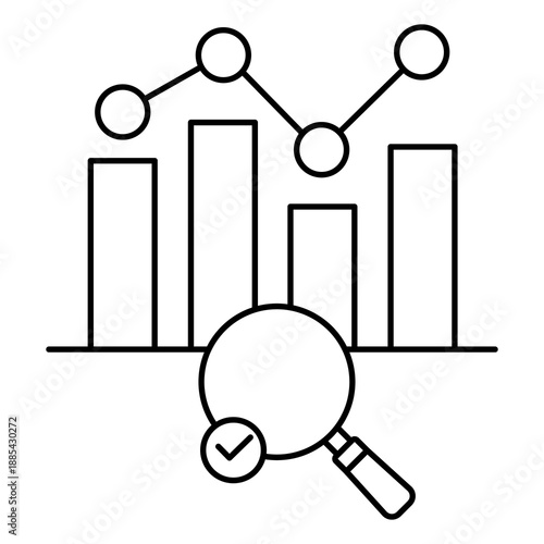 Vector Icon Representing SEO Analytics Performance Metrics