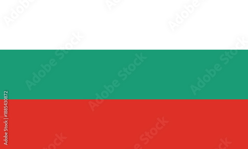Flag of Bulgaria. Bulgarian national symbol in official colors. Template icon. Abstract vector background.