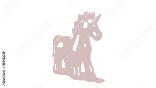 Silhouette of two unicorn figures standing closely together in a minimalistic style.