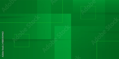 Abstract square papercut overlap shadow green background. Simple design with line. Eps10 vector