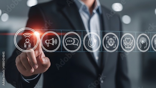 Business Network Connection | Digital Technology Communication Interface | communication