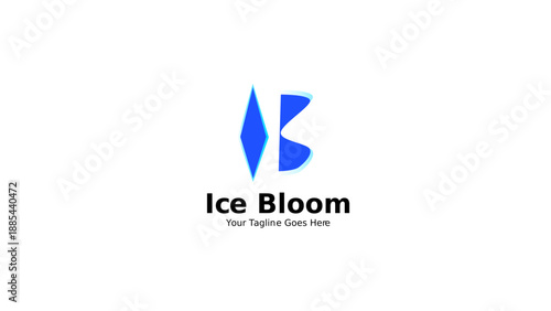 Free Download Ice Bloom Logo, Ice Logo, Water Logo, IB Logo, Cold Logo, Cool Logo, Blue Logo, Shape Logo, Conceptual Logo, Abstract Logo - GFXLoad