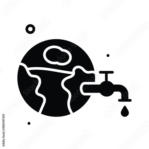 Check out this amazing glyph icon of water shortage
