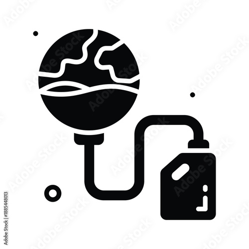 Get a glimpse of this modern glyph icon of resource depletion