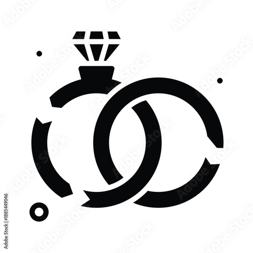 Creatively crafted amazing glyph icon of divorce, marital separation